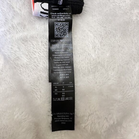 Emporio Armani Women's Iconicic Logoband Cotton Blend Black Bralette Bra SZ XL - Picture 7 of 10